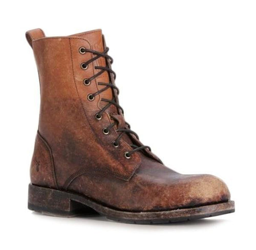 WHLarkspur - FRYE Men's Rogan Tall Lace-Up Boot, Stone Washed Leather